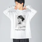 文学デザイン工房（本コミュ読書会公式ショップ）のヴァージニア・ウルフのTシャツ、パーカー Big Long Sleeve T-Shirt