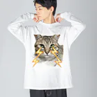 保護猫Dotcham City のThunder　Dotcham ビッグシルエットロングスリーブTシャツ