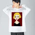 yabai artの女優アート Big Long Sleeve T-Shirt