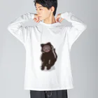 ちょこねこshopのちょこねこビッグシルエットロングスリーブTシャツ Big Long Sleeve T-Shirt