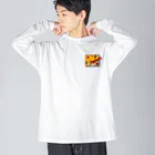 MGarag used clothing のMGarage 見ざる、言わざる、聞かざる、、、 Big Long Sleeve T-Shirt