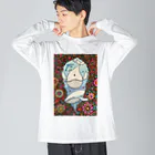 kouの落描き帳の白鯨 ビッグシルエットロングスリーブTシャツ