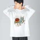 Amiの三毛猫の獅子舞遊び Big Long Sleeve T-Shirt