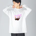 POJO  CACTUSの可憐な花 コノフィツム バリエンス 多肉植物 Big Long Sleeve T-Shirt