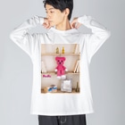 PostPet Official Shopのミニモモ_B Big Long Sleeve T-Shirt