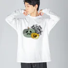 Chotsumaruのゾンビなかぼちゃくん ビッグシルエットロングスリーブTシャツ