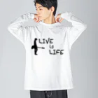 JADE ARTSのLIVE is LIFE ビッグシルエットロングスリーブTシャツ