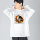 waffle_chiki_chikiのオレオくん　 ビッグシルエットロングスリーブTシャツ