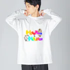 tiMo'sのお悟り猫姉妹【ロゴ】 Big Long Sleeve T-Shirt