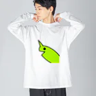 ニコニコウツボのお店のツノが生えたカメさん Big Long Sleeve T-Shirt