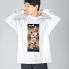 Blupiggのハートの噴水 Big Long Sleeve T-Shirt