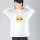 ameco shopの焼き芋うさぎ ビッグシルエットロングスリーブTシャツ