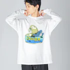 smilekanaのサメとキャビア缶 ビッグシルエットロングスリーブTシャツ