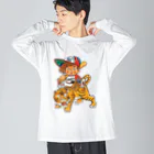 バッファ君  goods【近鉄バファローズ／1976-1996】の『虎！とら！トラ！』【バッファ君】 Big Long Sleeve T-Shirt