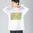 ﾌﾗﾜｰﾎｴｰﾙ　とかげのちづっこのフトアゴヒゲとかげちゃん Big Long Sleeve T-Shirt