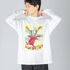 神田森莉ショップのキングクマーの逆襲 Big Long Sleeve T-Shirt