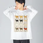 よもぎたけのこの柴犬(前) ビッグシルエットロングスリーブTシャツ