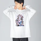 洋菓子店桃屋のうさぎさんはばらがすき Big Long Sleeve T-Shirt