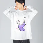 Jojo Yan | A Fashion Illustratorのバレリーナ Big Long Sleeve T-Shirt