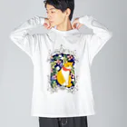 四月研究所 SUZURI店のてんとう虫と茶しろ君 Big Long Sleeve T-Shirt