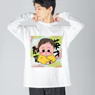 panda_no_kodomoの英才教育 ビッグシルエットロングスリーブTシャツ