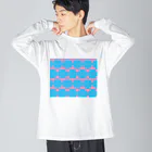 鳥式ナグの水玉模様 Big Long Sleeve T-Shirt