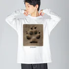 paweyetailの犬の足跡 ビッグシルエットロングスリーブTシャツ