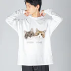 みきぞーん｜保護猫 ミッキー画伯と肉球とおともだちのgyoza&kome Big Long Sleeve T-Shirt