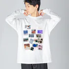 𝙈𝙊𝙈𝙊'𝙨 𝙎𝙝𝙤𝙥のMOMOとコラージュ ビッグシルエットロングスリーブTシャツ