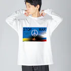 Y.T.S.D.F.Design　自衛隊関連デザインのSTOP WAR ビッグシルエットロングスリーブTシャツ