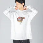 森図鑑の[森図鑑] コジュケイ Big Long Sleeve T-Shirt