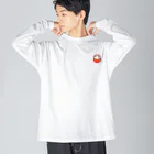 すずめのいろの【願掛け】だるま片目　赤　ワンポイント Big Long Sleeve T-Shirt