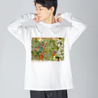 原倫子/ Tomoko HaraのFull bloom & Japanese grass lizard. Big Long Sleeve T-Shirt