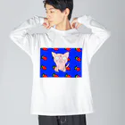 物販 ぶっ契りの正直ねこ Big Long Sleeve T-Shirt