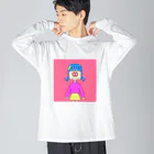 しなひな⇞のビビッドちゃん ビッグシルエットロングスリーブTシャツ