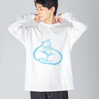 なすピザの仲良しネコのグルーミング Big Long Sleeve T-Shirt