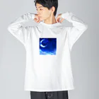 ななせの月と夜空と ビッグシルエットロングスリーブTシャツ