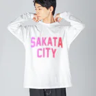 JIMOTO Wear Local Japanの酒田市 SAKATA CITY ビッグシルエットロングスリーブTシャツ