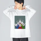 gaga rabbit｜ガガラビットのgaga rabbit (sextuplets rabbit) ビッグシルエットロングスリーブTシャツ