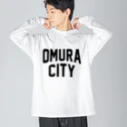 JIMOTOE Wear Local Japanの大村市 OMURA CITY Big Long Sleeve T-Shirt