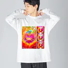 紫園+sion+(麗舞+reybu+)のエンジェル👼ハート💖 ビッグシルエットロングスリーブTシャツ