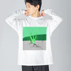 Niebuhrのdead vlei green ビッグシルエットロングスリーブTシャツ