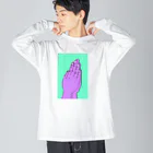 Niebuhrのpray hand ビッグシルエットロングスリーブTシャツ