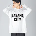 JIMOTO Wear Local Japanの笠間市 KASAMA CITY ビッグシルエットロングスリーブTシャツ