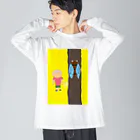 白井　快士のセミ採り２ ビッグシルエットロングスリーブTシャツ