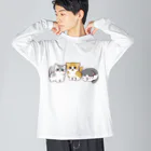 ふわにゃんshopののんびりにゃんず Big Long Sleeve T-Shirt