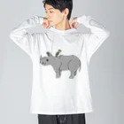 クマノ コリンのおうちのサイさん＆ウシツツキさん Big Long Sleeve T-Shirt