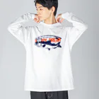 イラスト MONYAAT の**サーモン サモタンの夢 Big Long Sleeve T-Shirt