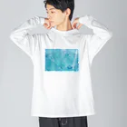 柠檬電影倶楽部のBlue bottles Tシャツ Big Long Sleeve T-Shirt