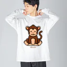 LoveAnimalのHELLO MONKEY Big Long Sleeve T-Shirt